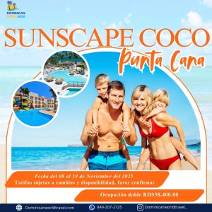 Sunscape Coco Punta Cana – 2 Noches para 2 Personas